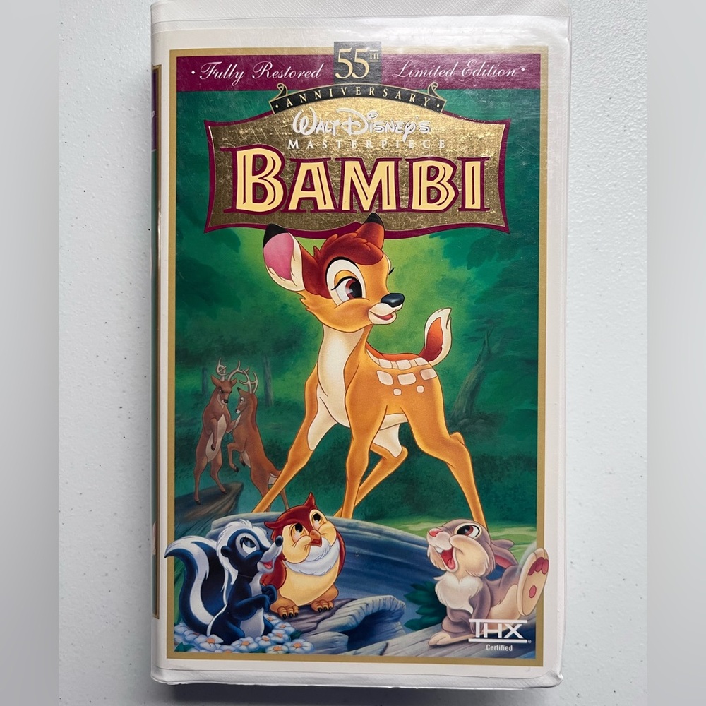 *3 for $20* Vintage Walt Disney's Bambi VHS Tape - 55th Anniversary Edition